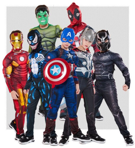 Kids Boys Superhero Costume Cosplay Halloween Carnival Party Fancy Dress UK
