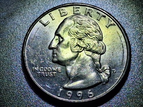 1996 D Quarter. RPM, DDO/DDR, Lg. Die Chip On Eagles Torso🔥 - Picture 1 of 12