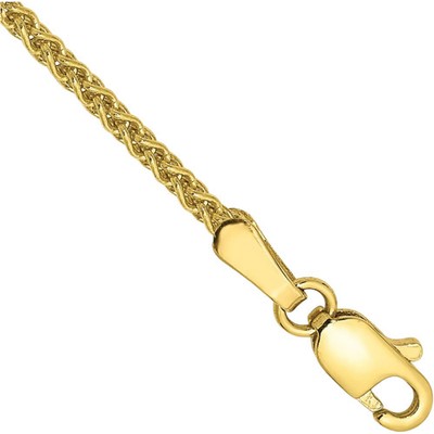 10K massives Gelbgold 1,7 mm Spiga Weizen Gliederkette Armband