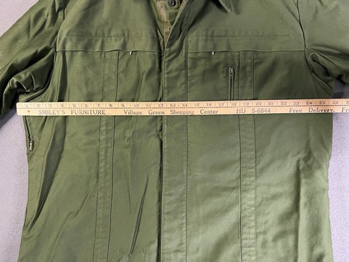 Vintage German Military Parka Utility Jacket Mens 56 Wattana Green Coat 90s - Picture 5 of 12