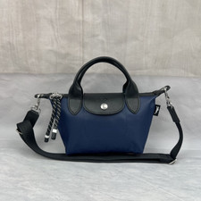 Longchamp-Dark blue Le Pliage Tote Crossbody Bag 1500