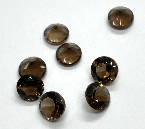 Natural Round Cut Smoky Quartz AAA Loose Gemstone For Making All Type Jewelry - Picture 3 of 10