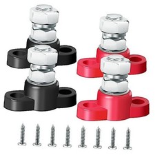 3/8" Single Stud Battery Junction Posts Block Heavy-Duty Stainless Steel 12V