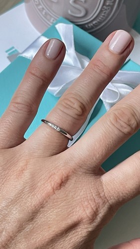 Tiffany & Co. Forever Diamond Ring in Platinum with Diamonds size 5 $1600 - Picture 9 of 24