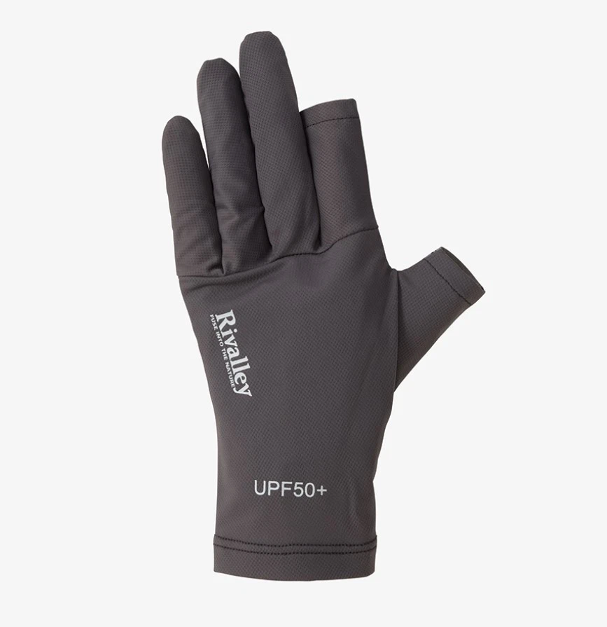 RBB Rivally 5458 Gloves UV Protection Fishing 2C Size L Gray (1320)