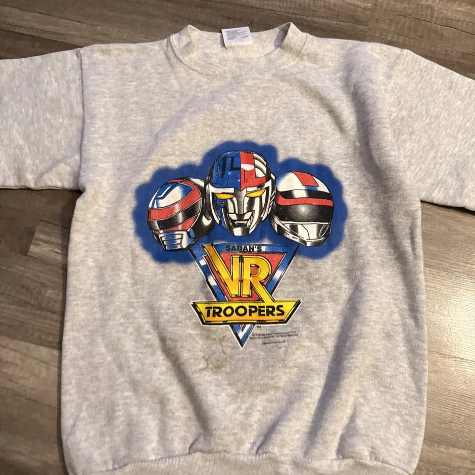 Rare Vintage Saban’s VR Troopers 1994 Sweatshirt 90s Superhero TV Show Youth Xl - Image 2 of 4