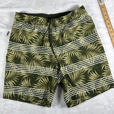Kirkland Signature Men's Stretch Swim Shorts, Green Palm  Size L
