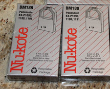 Lot of 2  Nukote BM189, Nu-kote BM189, NUKBM189 For KX-P1090, 1180, 1191