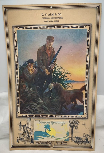 1930 Rose City Minnesota Lee Overalls & Lee Pants C. V. Alm Mdse. Calendar