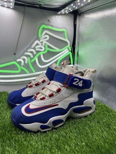 Nike Air Griffey Max 1 GS 5.5Y EE. UU. Rojo Blanco Azul Zapatos de Baloncesto DX3724-100 - Imagen 2 de 8
