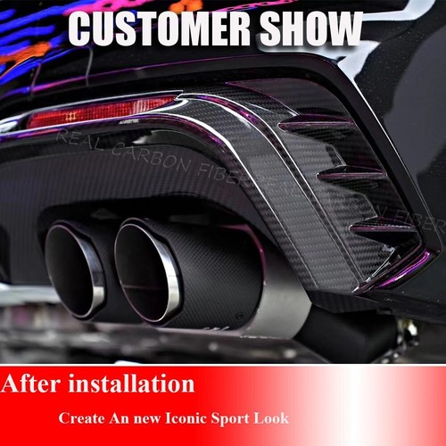 For Audi A7 SLINE S7 2019-2021 REAL CARBON Rear Bumper Diffuser Lip Body kits - 第 6/15 張圖片
