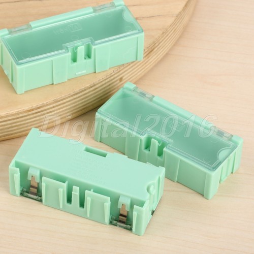 5Pcs Green Anti-Static Electronic Components SMD SMT Tool Parts Storage Box Case - Picture 10 of 10