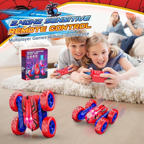 Spider Remote Control Car,RC Cars For 4-12 Year Old Boy Double Sided 360°Flip 4 - Picture 4 of 6