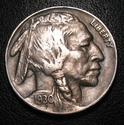 Alte US Münzen 1930 5C Buffalo Five Cents Nickel