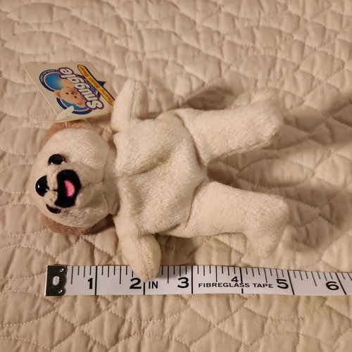 Snuggle Teddy Bear Plush Stuffed Animal Bean Bag Beanie Mini Teeny W/ Tag 1999 - Picture 8 of 8