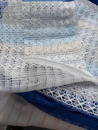 Vintage Curtains Net Woven set of 2 70's RARE - Imagen 5 de 5