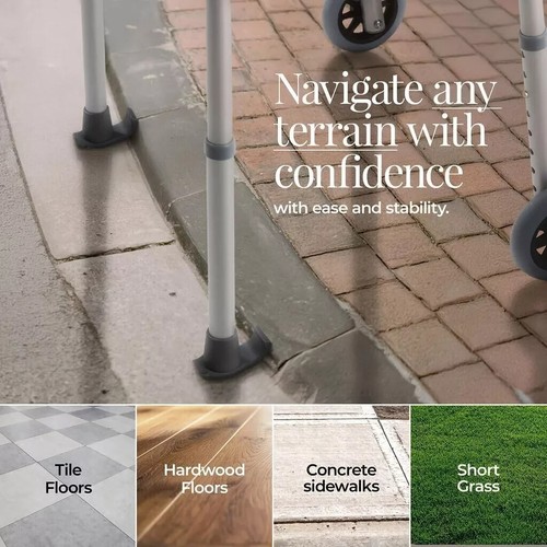 Sci Walker Sci Sci Sci Scivoli per Camminatori Pieghevoli Confezione da 4 Accessori Deambulatore Scivoli... - Foto 5 di 14