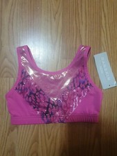 Dankin Now Girls foil Bra Top Size XLARGE hot pink color