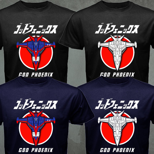 Rare Japan Retro Classic Anime Gatchaman G-force God Phoenix Aircraft T-shirt - Picture 1 of 7