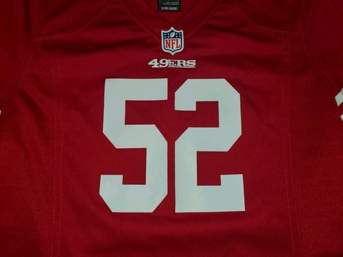 New Nike Patrick Willis SAN FRANCISCO 49ERS #52 Womens NFL Team Replica JERSEY L - Picture 3 of 17