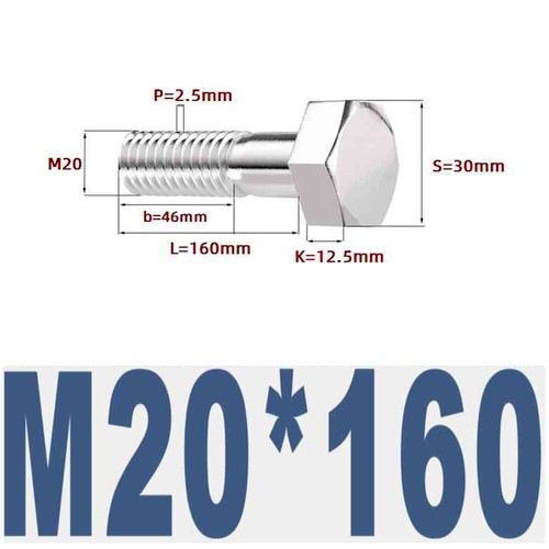 304 Stainless Steel External Hexagonal Half-Thread Screw Extension M6-M27 - Picture 160 of 195