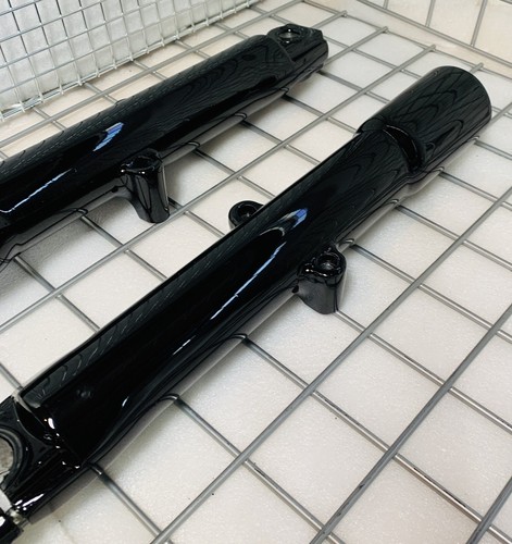 Harley Fat Boy Softail 2007-17 Heritage negro brillante horquilla patas deslizante  - Imagen 2 de 7