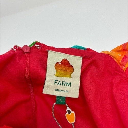 NWT FARM RIO Ipanema Tropical Ruffle Midi Dress - Large - Picture 8 of 12