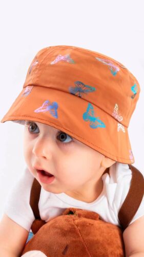 Baby Sommer Hut Sonnenschutz Strand Mütze Baumwolle Kinder Kopfschutz Kinder Eimer - Bild 3 von 13