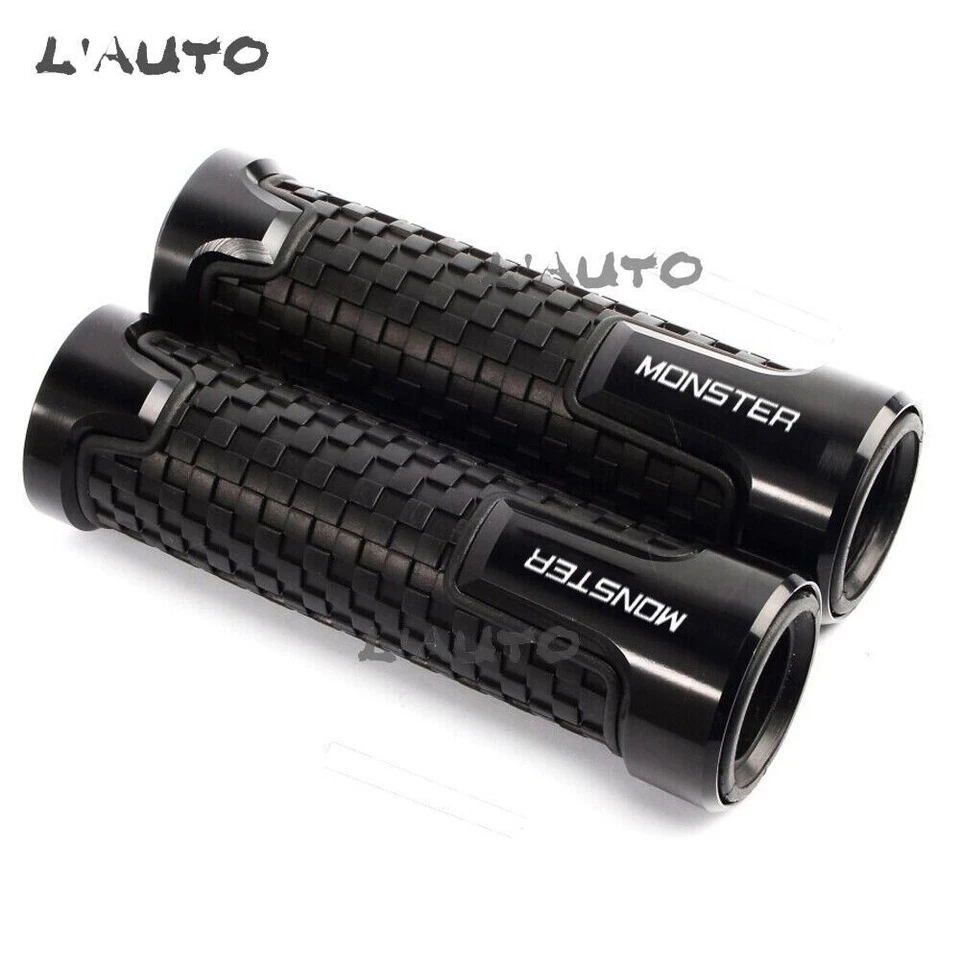 Black Motorcycle Grips Handle bar Handlebar For Ducati MONSTER 695 696 1100 1200 - Imagem 4 de 4