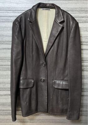 ジャケット・アウター 90s jil sander real leather coat 90's] Old JIL SANDER Leather Jacket Size.48