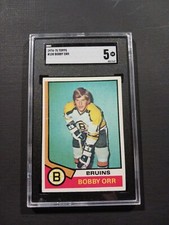 1974-75 Topps Bobby Orr Boston Bruins HOF #100💥 SGC 5 EX