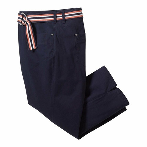 New Women's Capri Pants 7/8 Pants with Belt - Size 56/58 Plus Size - Picture 4 of 4