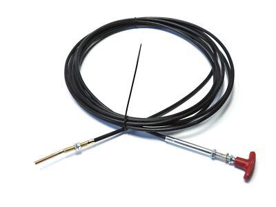 #ad New 21ft Push Pull Cable w T Handle 1 4 28 Threads Universal Fit $42.46