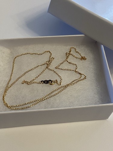 14K Solid Yellow Gold Curb Link Chain Necklace - Picture 4 of 11