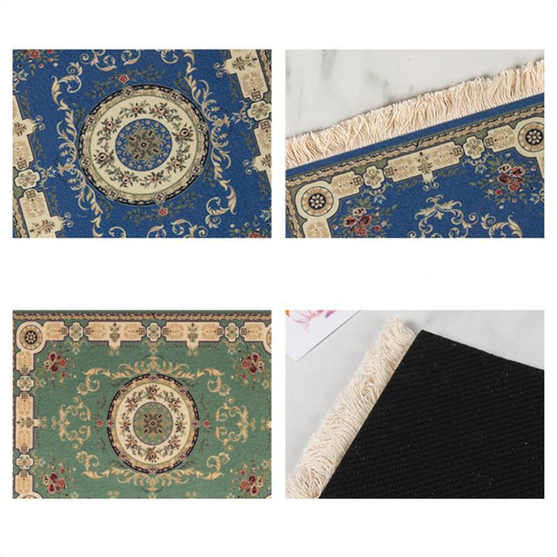 Retro Persian Mouse Pad Carpet Large Gaming Mousepad Tassel Edge Table