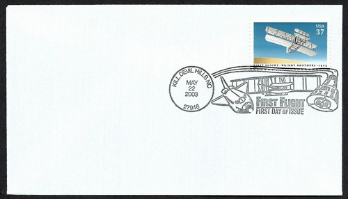 USA, SCOTT # 3783, FDC COVER OF FIRST FLIGHT WRIGHT BROTHERS YEAR 2003 - Picture 2 of 2