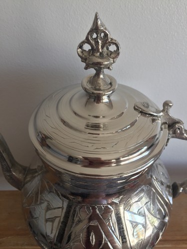 Handgravierte große Kupfer Teekanne mit Deckel für das perfekte Tea Time Erlebnis - Bild 9 von 13