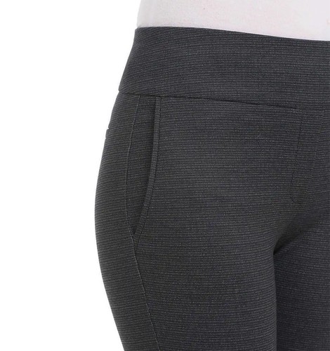 Dalia Women's Pull-on Ponte Casual Pant with Built-in Tummy Control Panel Large - Picture 4 of 7