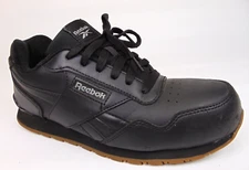 Reebok Harman Classic Composite Toe Work Sneaker Women Size 9.0 WIDE Black Leath