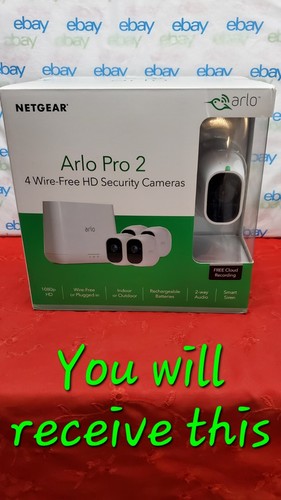 NETGEAR Arlo Pro 2 VMC4030P - 4 Wire-Free HD 1080p Security Cameras Base VMB4000 - Picture 24 of 24
