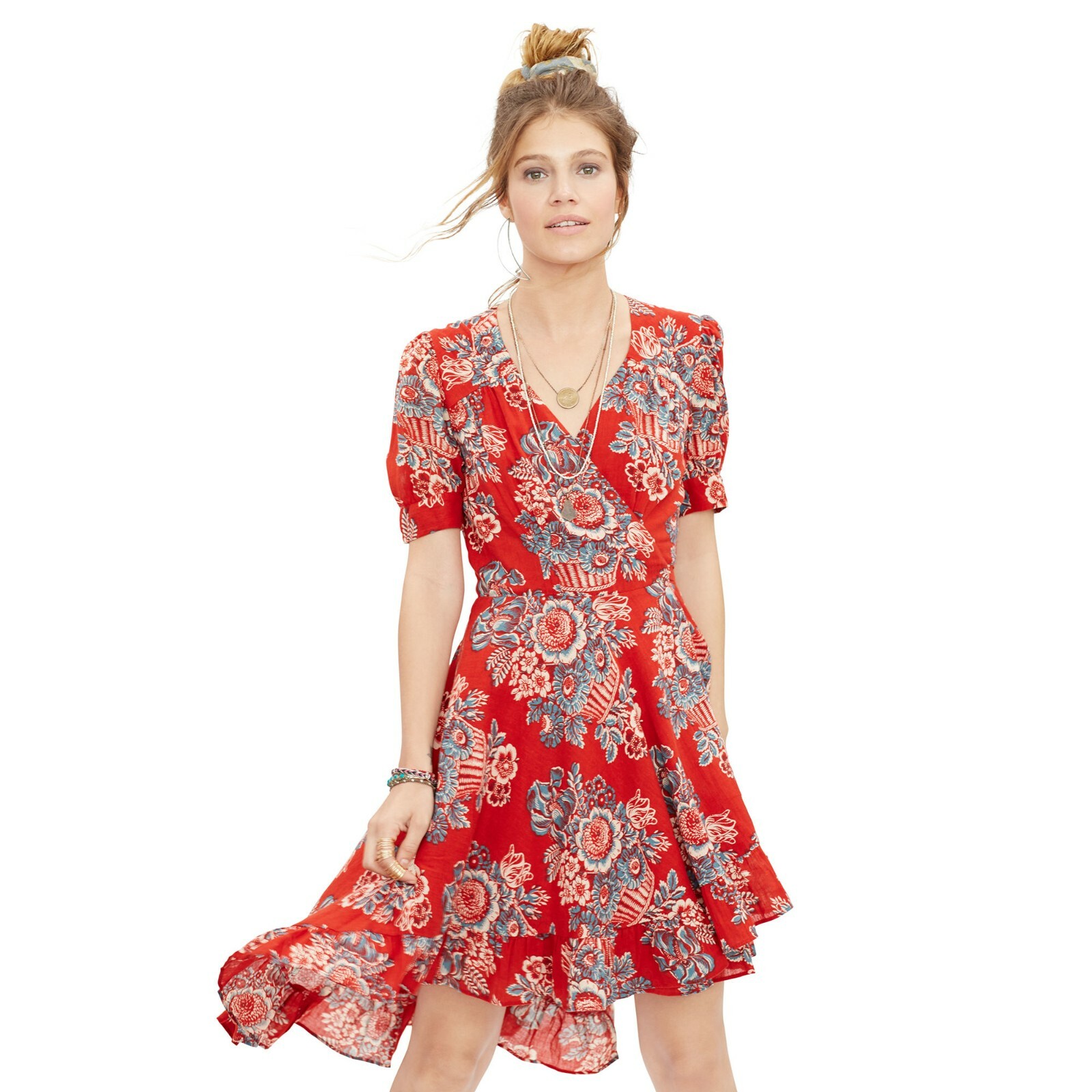 ralph lauren black dress with red flowers
