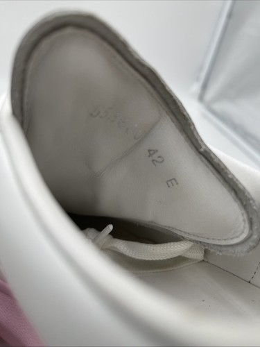 Alexander McQueen White/Pink Leather Lace Up Oversized Sneakers Womens Size 42 E - Picture 6 of 7