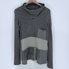 Anthropologie Saturday Sunday striped cowl neck sweater top size small