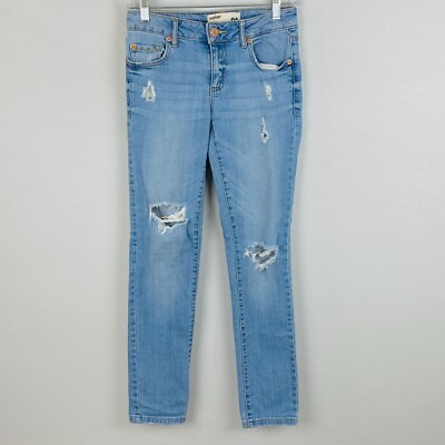 Garage Juniors 1 Light Wash Super Skinny Destroyed Jeans