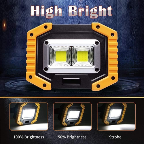 LED Work Light - 10W 1000 Lumens Daylight, 3 Modes Portable LED Work Flood Light - Picture 3 of 12