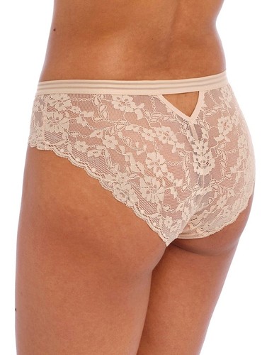 Freya Offbeat Lace Brief Natural Beige Size S 10 12 Mid Rise Knickers 5455 New - 第 2/12 張圖片