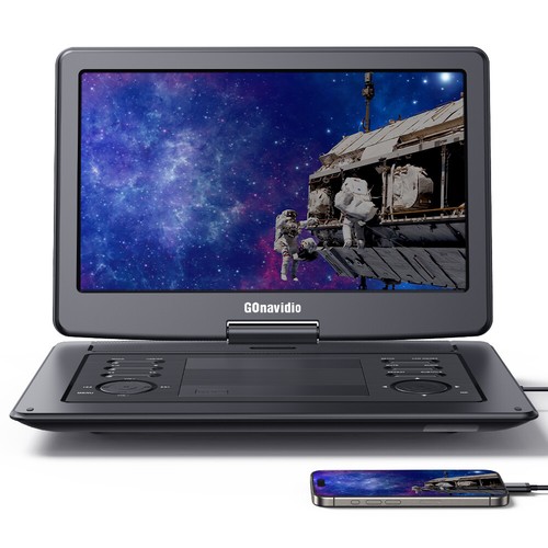 19" Portable DVD Player w/ 16'' Large Screen 1080P HDMI 6 Hrs Battery USB AV OUT - Picture 5 of 13