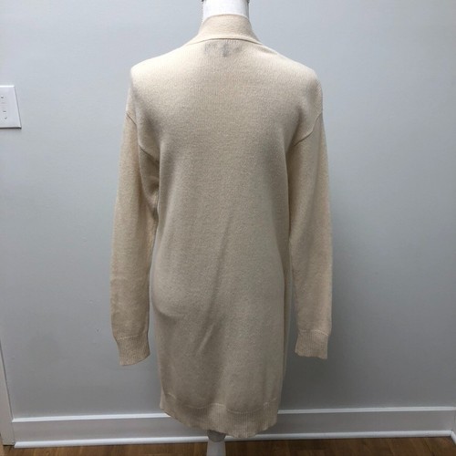 Theory Cashmere Cardigan Sweater Jumper Womens Large Cream Cozy Comfort  - Picture 9 of 12