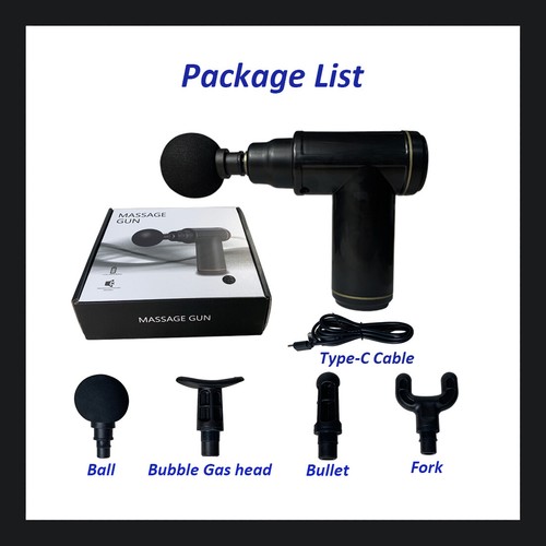 Massage Gun Percussion Massager Tissue Muscle Vibrating Pain Relief Massage Gun - Picture 11 of 11