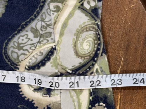 Caribbean Joe Zip Up Hoodie Paisley Floral Blues Cotton Medium Pockets Full Zip - Picture 6 of 8